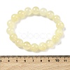 Natural Golden Silk Jade Round Beaded Stretch Bracelets for Women BJEW-F535-01D-5