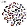 50Pcs 2 Styles Electroplate Glass Beads EGLA-YW0005-03E-1