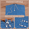 4Pcs 4 Style Acrylic Beaded Knitting Row Counter Chains with Alloy Sheep Charm HJEW-AB00664-4