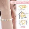 6 Sets Brass Micro Pave Clear Cubic Zirconia Fold Over Clasps KK-BBC0005-70-2