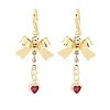 Bowknot Brass Micro Pave Cubic Zirconia Leverback Earrings EJEW-H182-02G-4
