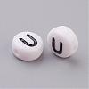 Acrylic Horizontal Hole Letter Beads X-PL37C9070-U-2