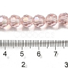 Electroplate Transparent Glass Beads Strands EGLA-A035-T8mm-L20-4
