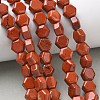 Natural Red Jasper Beads Strands G-G463-A12-8x9mm-1