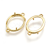 Brass Cabochon Connector Settings KK-K196-26G-2