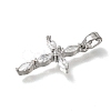 Brass Micro Pave Clear Cubic Zirconia Pendants CU-CBA9883-05B-P-2
