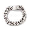 Non-Tarnish 304 Stainless Steel Curb Chains Bracelet for Women BJEW-E107-10P-1