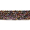 Transparent Electroplate Glass Beads Strands GLAA-H021-01A-HP05-2