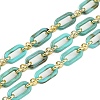 Rack Plating Acrylic & CCB Plastic Chain CHAC-H001-01C-1