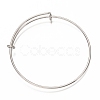 Non-Tarnish Adjustable 304 Stainless Steel Expandable Bangle Making MAK-L034-001P-2