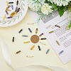 36Pcs 9 Styles Natural Mixed Gemstone Pendants PALLOY-AB00100-5