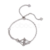 Tarnish Resistant Adjustable Braided 201 Stainless Steel Macrame Pouch Cable Chain Slider Bracelet Making BJEW-JB10284-01-1
