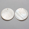 Natural Freshwater Shell Pendants X-SHEL-R021-01-2
