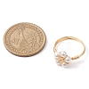Flower Shell Pearl Finger Rings RJEW-TA00157-3