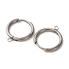 201 Stainless Steel Hoop Earring Findings STAS-D379-05B-P-2