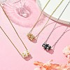 3Pcs Braided Glass Seed Bead Column Pendant Necklaces NJEW-MZ00037-2