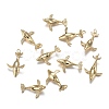 Brass Micro Clear Cubic Zirconia Pendants ZIRC-F120-072G-4