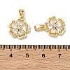 Brass Micro Pave Cubic Zirconia Pendants KK-H265-08A-G-3