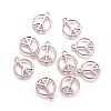Cadmium Free & Nickel Free & Lead Free Alloy Peace Sign Pendants PALLOY-E391-29RG-NR-1