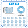 500Pcs Transparent Plastic Beads KY-SP0001-54F-2