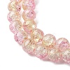 Spray Painted Crackle Glass Beads Strands CCG-Q002-12mm-03-3
