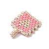 2Pcs Handmade MIYUKI Round Rocailles Seed Loom Pattern PALLOY-MZ00186-03-4