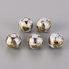 Electroplate Glass Beads EGLA-Q123-006F-3
