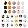 160Pcs 11 Styles Printed Cat & Dog Wood Beads WOOD-TA0001-74-2