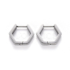 Tarnish Resistant 304 Stainless Steel Huggie Hoop Earrings STAS-S103-24P-1