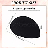 6Pcs 3 Colors EVA Cloth Teardrop Fascinator Hat Base for Millinery AJEW-FG0002-81-2