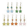 304 Stainless Steel Glass Dangle Earrings EJEW-JE05848-1
