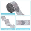 Polyester Jacquard Leaf Ribbon for Garment Accessories OCOR-WH0097-23E-5