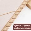 Bamboo Wood Jewelry Collection Necklace Display Stand ODIS-WH0005-06-4