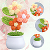1Pc Hand Knitted Potted Plants Crochet Flower DJEW-SC0001-15C-5