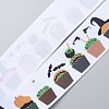 Halloween Flat Printed Polyester Grosgrain Ribbons OCOR-WH0078-51C-1