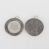 Tibetan Style Alloy Pendant Cabochon Settings LS-TIBEP-N003-52AS-2
