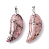 Natural Rhodonite Pendants G-I314-01P-10-2