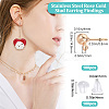 100Pcs Iron Ball Stud Earring Post STAS-BBC0001-79-2