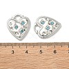 304 Stainless Steel Rhinestone Pendants STAS-L308-11P-3