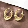 304 Stainless Steel Twist Ring Stud Earrings EJEW-P324-10G-3