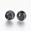 316 Surgical Stainless Steel European Beads STAS-F195-128B-12-2