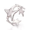 304 Stainless Steel Cuff Rings for Women RJEW-N052-09P-1