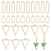 CHGCRAFT 30Pcs 3 Styles Alloy Open Back Bezel Pendants FIND-CA0007-86-1