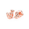 Rack Plating Alloy European Beads MPDL-N039-145RG-2