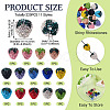 14Pcs 14 Colors Handmade Polymer with Rhinestone Clay Beads CLAY-BT0001-09-4