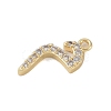 Rack Plating Brass Micro Pave Clear Cubic Zirconia Pendants KK-A224-03M-G-2