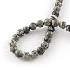 Natural Map Stone/Picasso Stone/Picasso Jasper Beads Strands G-S188-6mm-1
