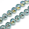 Electroplate Glass Bead Strands EGLA-S137-16mm-01-1
