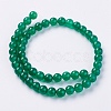 Natural Green Onyx Agate Beads Strands G-G583-8mm-11-2