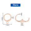 50Pcs Brass Huggie Hoop Earring Findings KK-PH0005-25-2